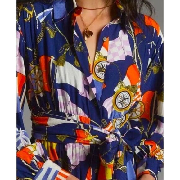 Anthropologie Maeve Nautica shirt dress size SP - Picture 8 of 15